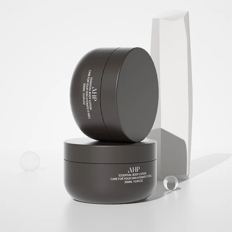 custom hair product packaging bottles and jars body cream skincare plastic container jar for body butter