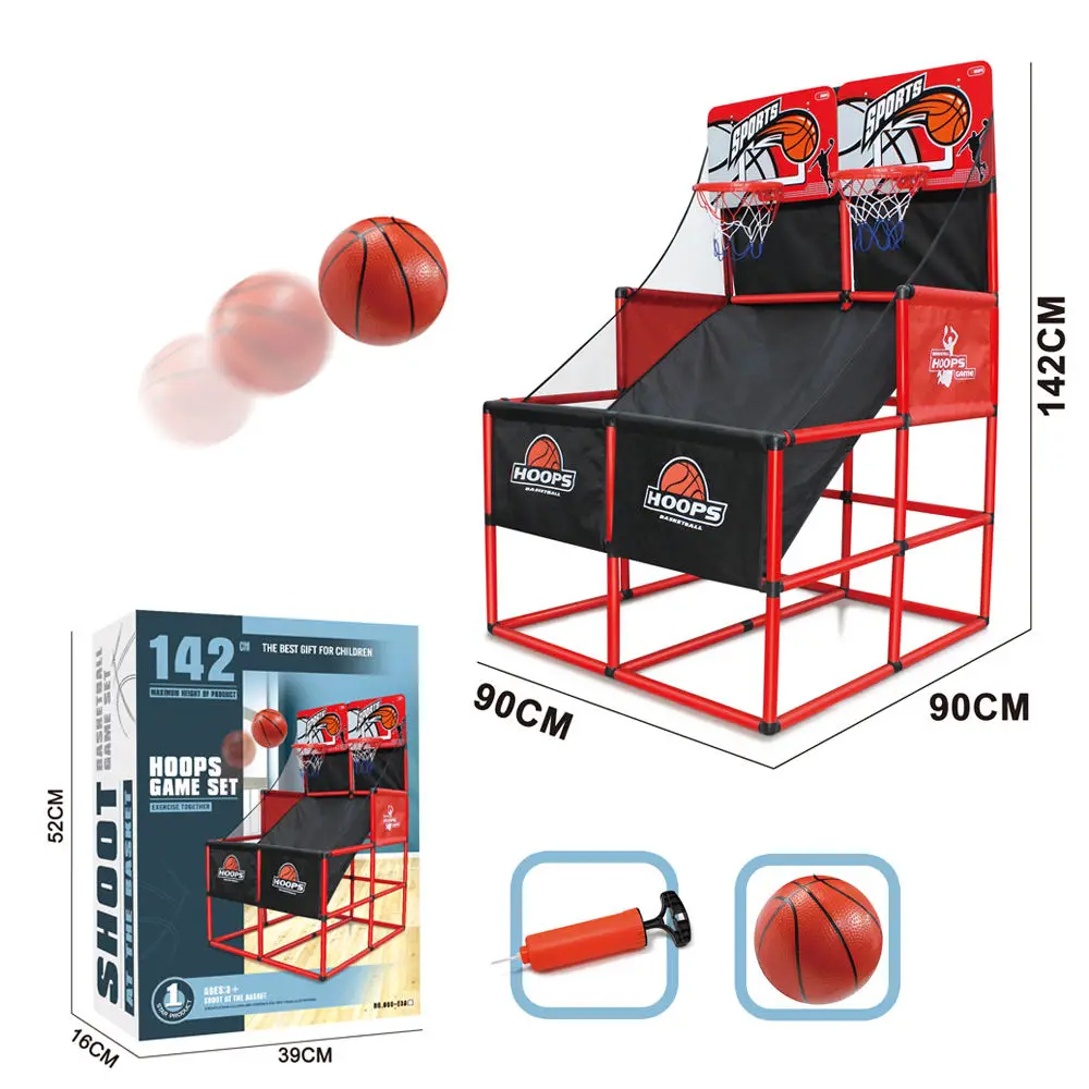 Basketball supplies indoor/outdoor sports parent-child shooting interactive 142/120CM high single shooting machine Sport Toys