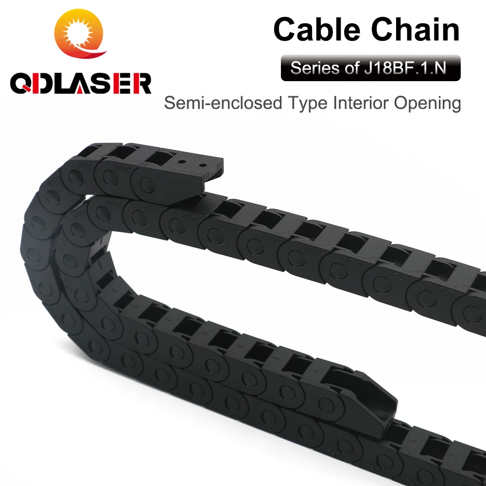 QDLASER Cable Chain Semi-Enclosed Interior Opening 18x25 18x37  Drag Plastic Towline Transmission