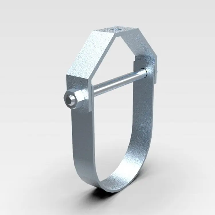 SANJING 4 Inch Adjustable Pipe Hanger Zinc Plated Steel Clevis Hanger For Vertical Pipe Support