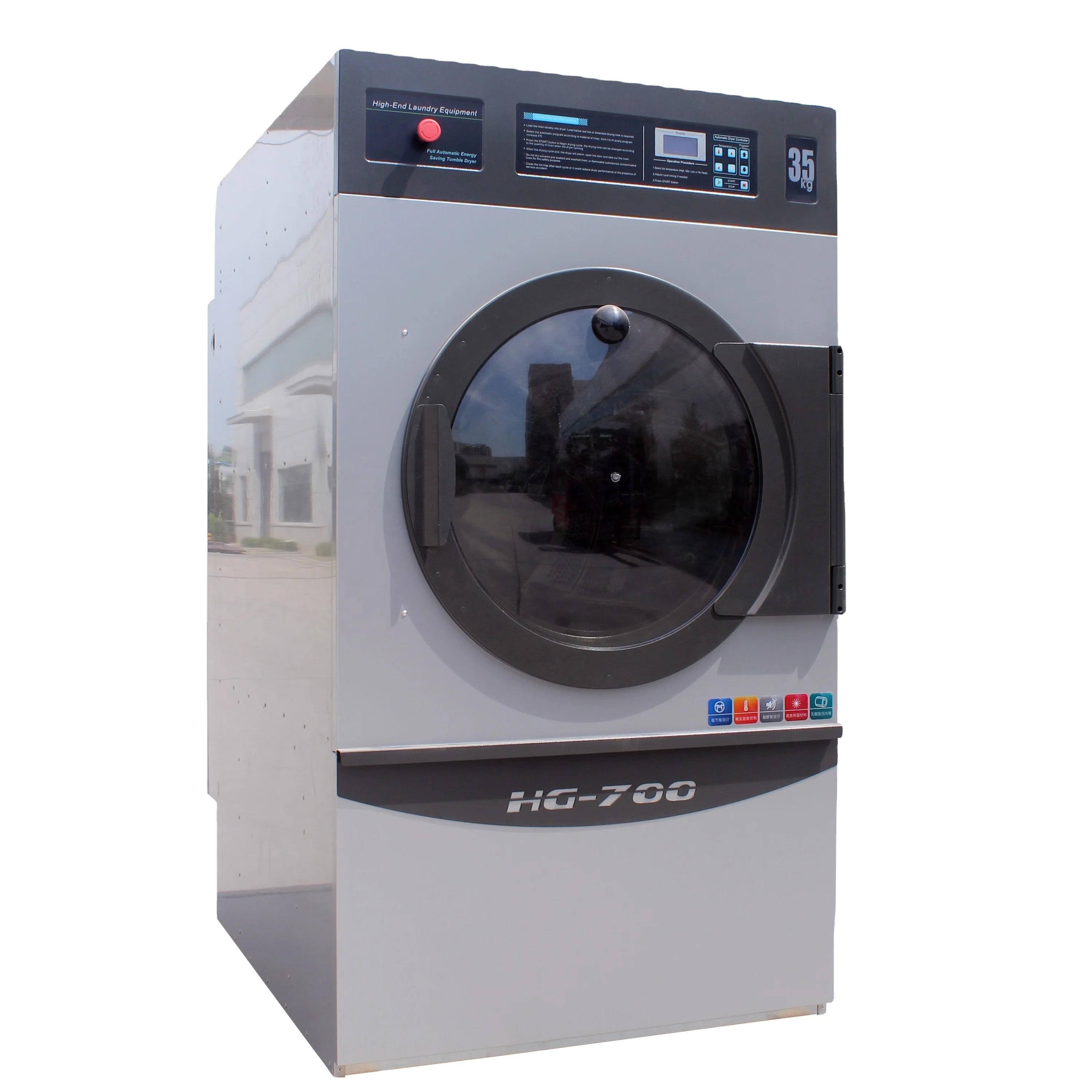 Direct Sales Large Stainless Steel Drying Machine Dry Cleaning Machines Commercial 25kg Tumble Dryer Machine