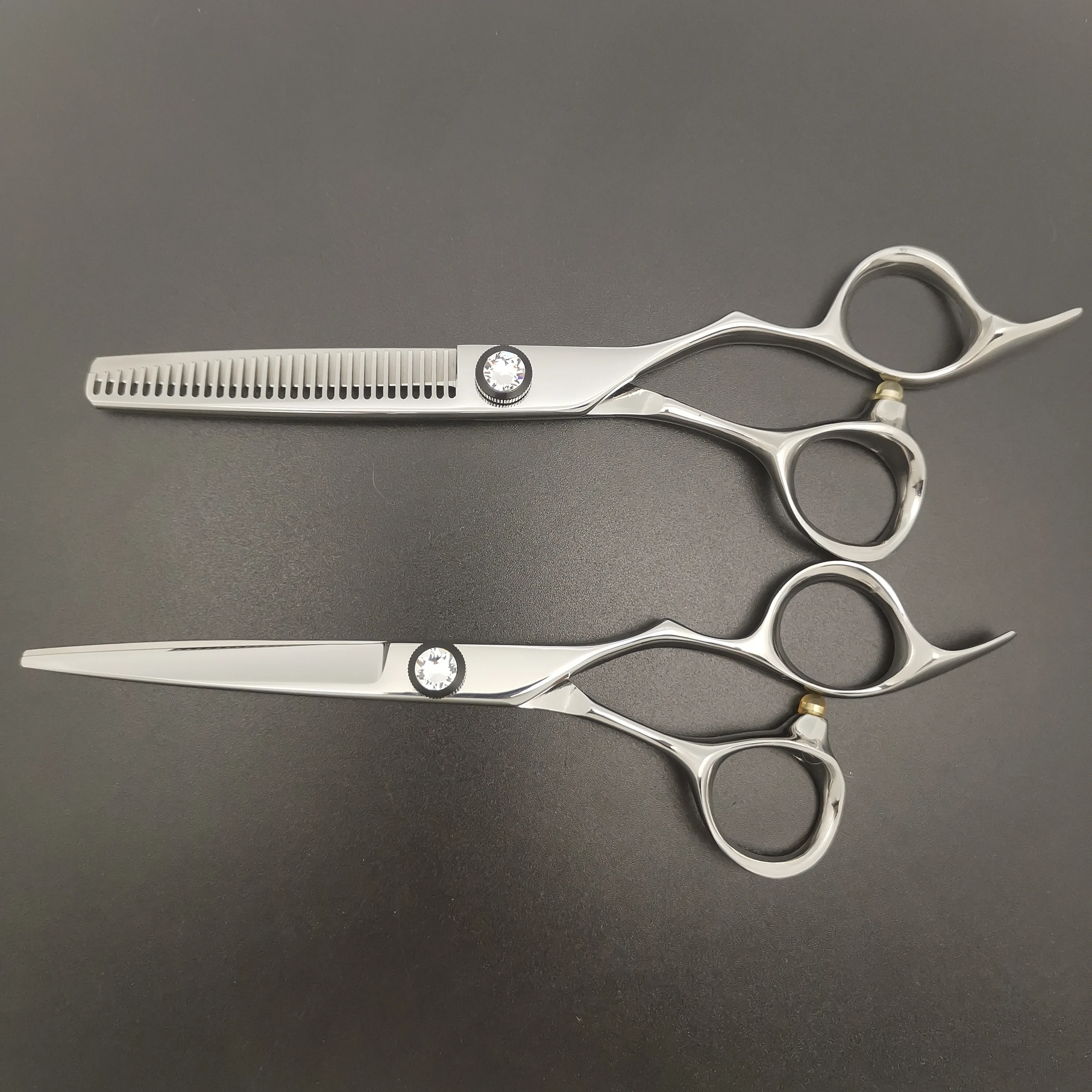 New Design Diamond Ball Bearing Screw Hairdressing Scissor Hair Scissors For Barbers