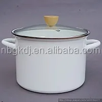 Rustic Russian Enamel Pots 22 Stock Pot for Camping and Home Cooking