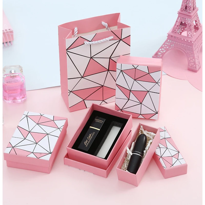 FADELI Custom Logo Printed Jewellery Packaging Boxes Jewelry INS Paper Box Gift Sliding Jewelry Packaging Box with Lid