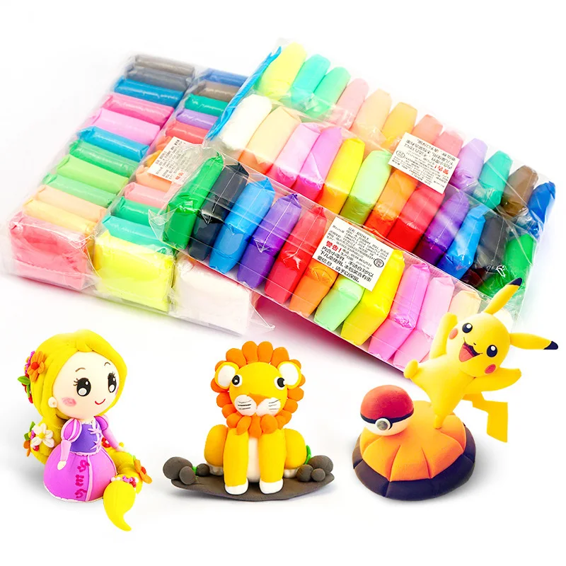 24 Colors Air Dry Clay Super Light Diy Explorative Educational Toy Soft Clay Polymer Mud