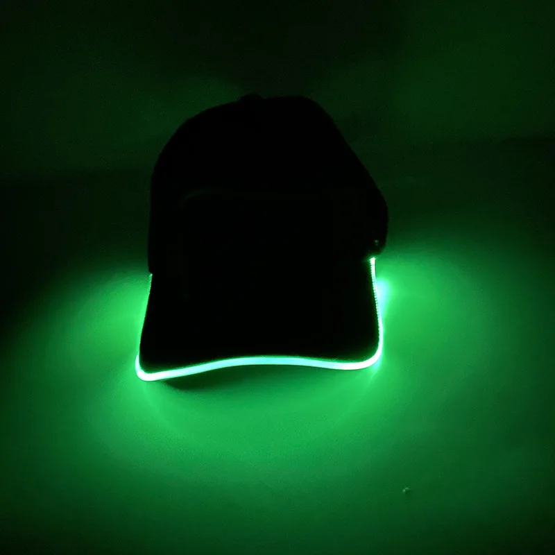 LED lights music carnival hat glow-in-the-dark baseball cap custom logo hats
