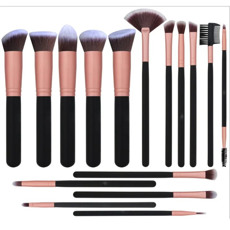Makeup Brushes Premium Synthetic Foundation Powder Concealer Eye Shadows Makeup 16Pcs Brush Set, Rose Golden