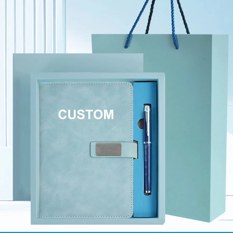custom Hardcover Notebook B5,A5,A6 Pu Laser Engraved Gift printing logo custom notebook journal plan book gift box packing