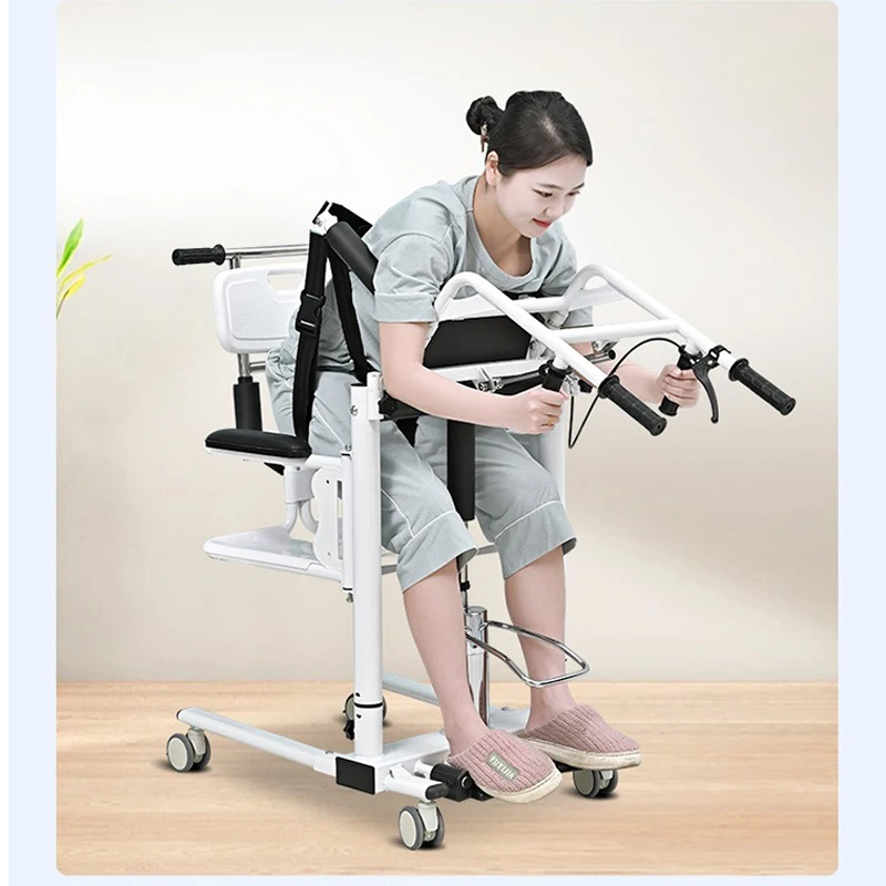 Convenient White Hydraulic Lift Folding Mobility Scooter Foot-Operated Control Safe Reliable Patient Handicapped Scooters