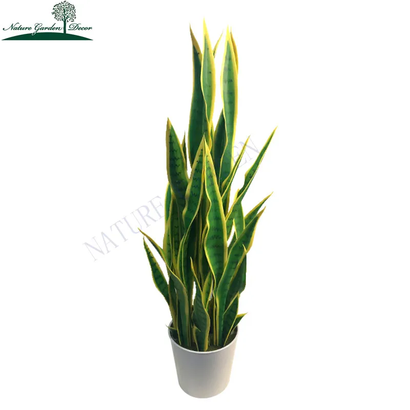 Tropical Newest Faux Sansevieria Tree Potted Plants Perfect Snake Plant Artificial Plant Home Decoration