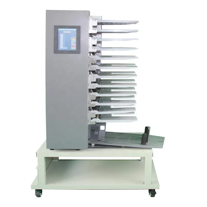 duplo 12 tray digital paper collator auto A4 touch screen sorting gathering machine booklet folding collating maker