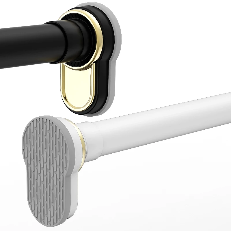 No Nail Diy Height Stainless Steel Adjustable Curtain Rod for Windows