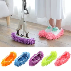 Topwill Hot Sale 1 Pieces Washable Reusable Floor Polishing Men Women Sweeper Cleaning Tool Microfiber Slippers Mop Shoes