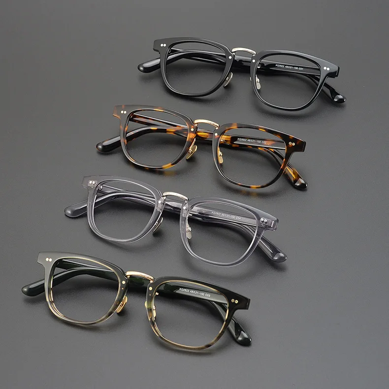 New Luxury Top Quality 100% Handmade Plate Pure Acetate Acet Titanium Optical Eyeglasses Frames Eyewear Myopia Frames