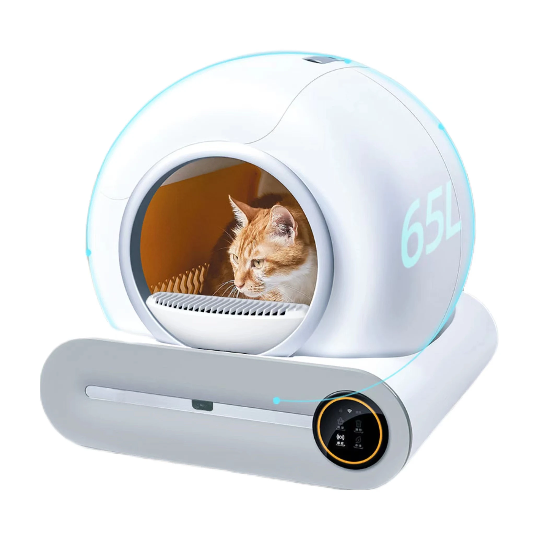Dome Electric Self Cleaning Cats Basin With Wi-fi App Sandbox Smart Large Self-cleaning Electronic Automatic Cat Litter Box