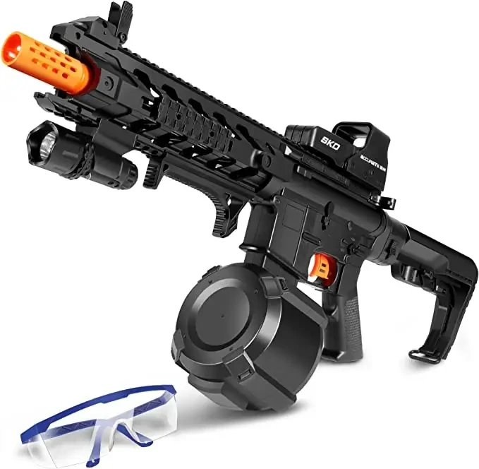 M416 Gell Ball Blaster Splat Gun Automatic Splatter Ball Gun with 10,000 Water Beads Age 14+