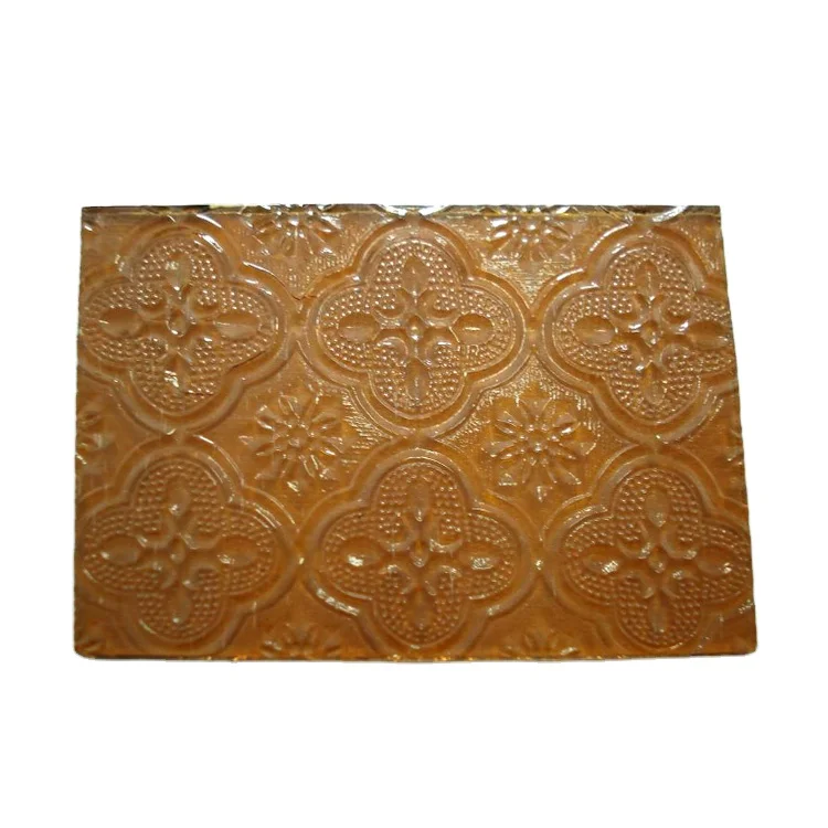 4mm Bronze Flora Pattern Glass Sheet
