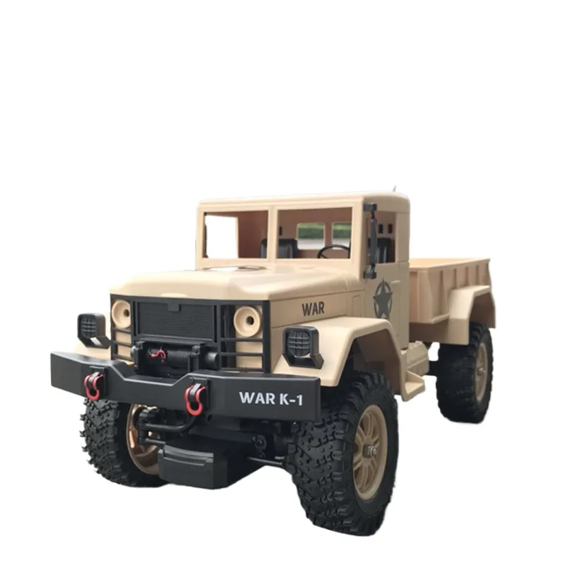 Wltoys 124301 Rc Car 1:12 2.4G 10km/h Electric Remote Control Four-drive Army Truck Simulation American Dodge Military Truck Toy