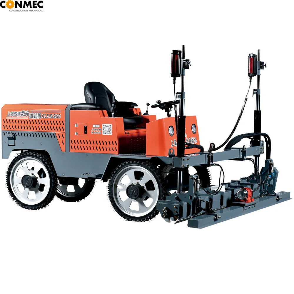 Mini High Quality Easy Operation Gasoline Engine 4 Wheel High Precision Automatic Concrete Laser Leveling Screed