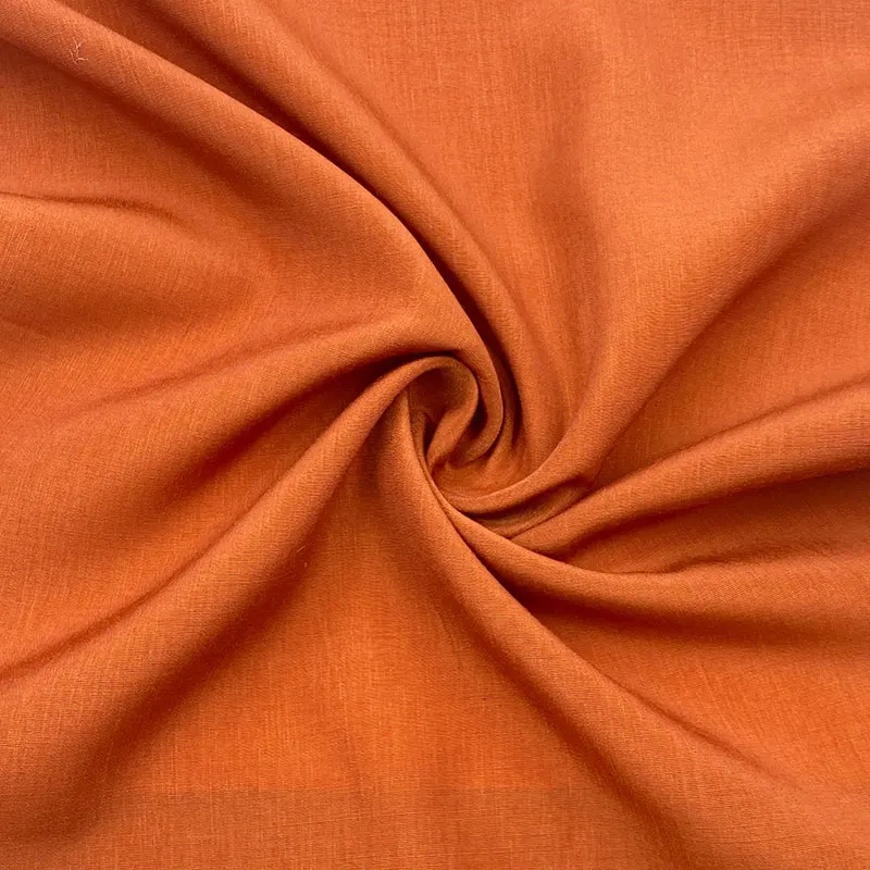 China woven factory weave high density cupro loose-fitting track copper imitation ammonia plain dyed 60% rayon 40% poly fabric