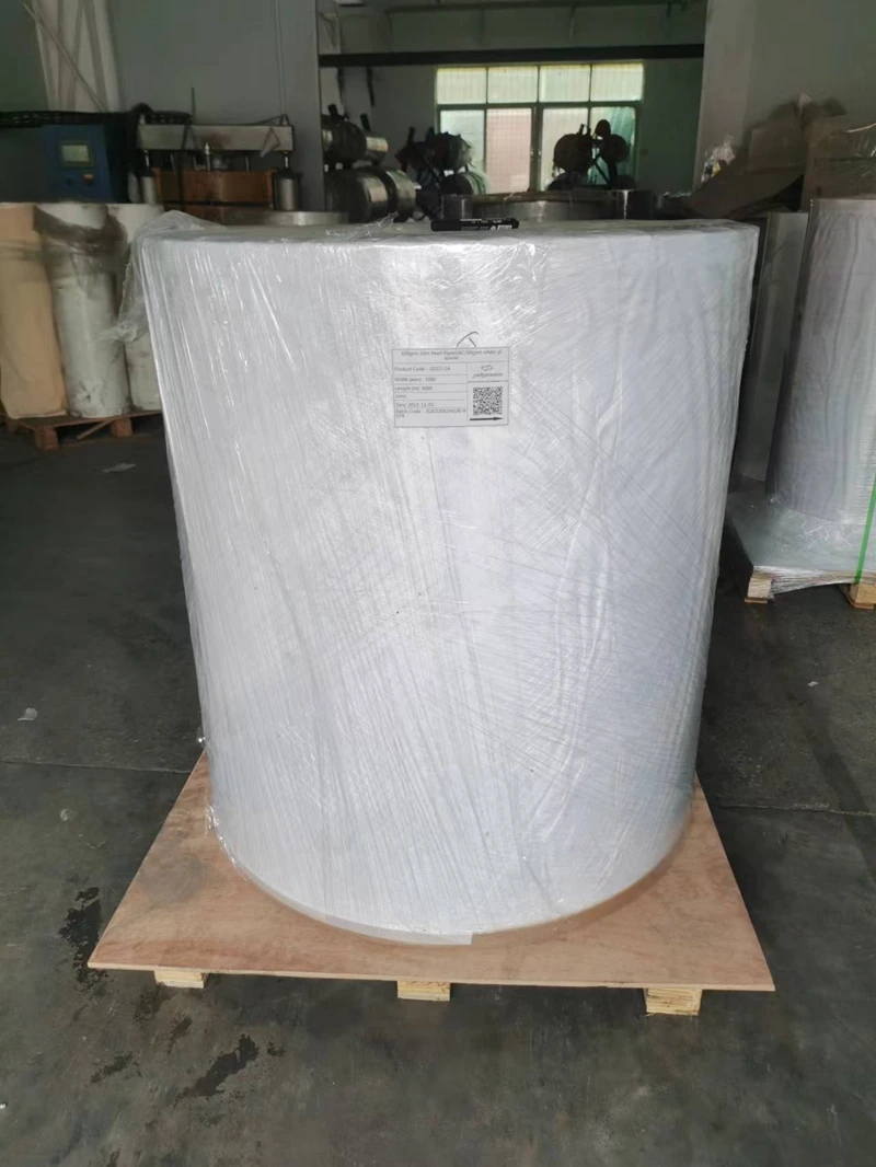 SZJOHNSON Good price self-adhesive label paper 80gsm Semigloss paper with  hot melt and white glassine for shipping label