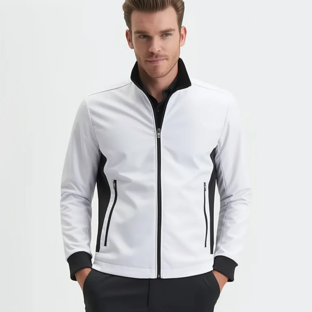 OEM Wholesale High Quality Custom Label Zipper Logo Fashion Autumn Winter Jackets Sports Golf Men Coats Jackets