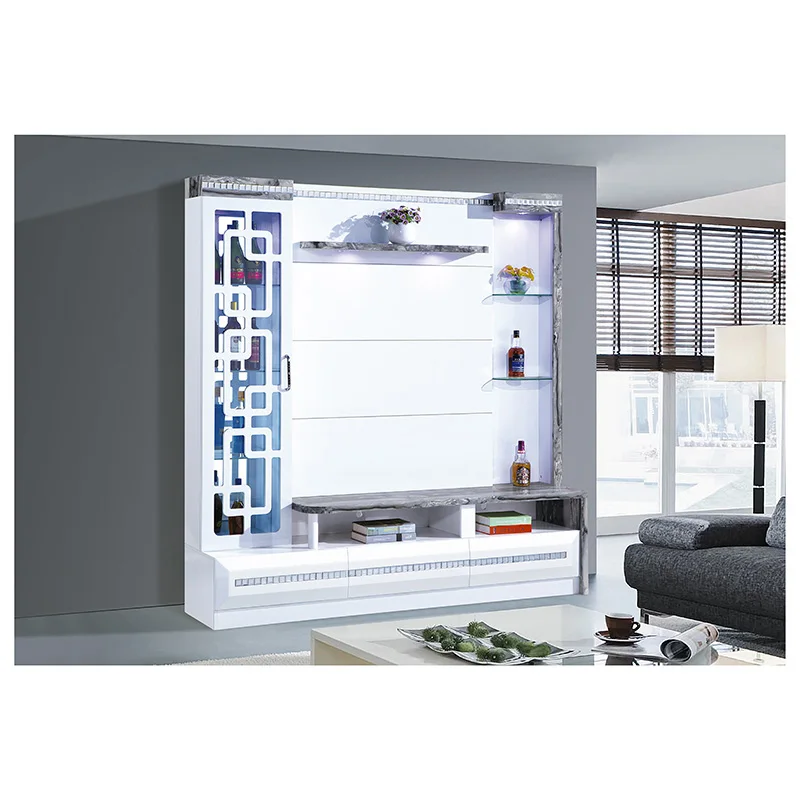 home furniture in living room style TV cabinet with Decorative Storage glass modern TV wall by paint own Drawer Chest TV stands