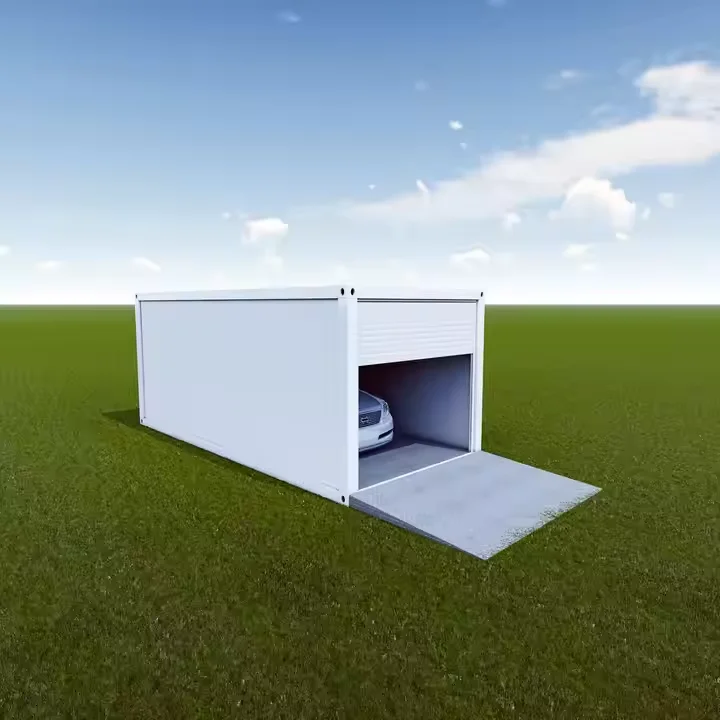 Warehouse prefabricated Foldable Extended Garage steel frame modular tiny container house carport garage