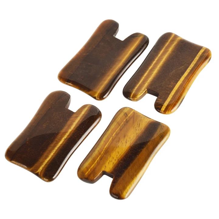 Wholesale Natural Tumbled Rose Quartz Welded Gua Sha Spoon Gua Sha Jade Comb