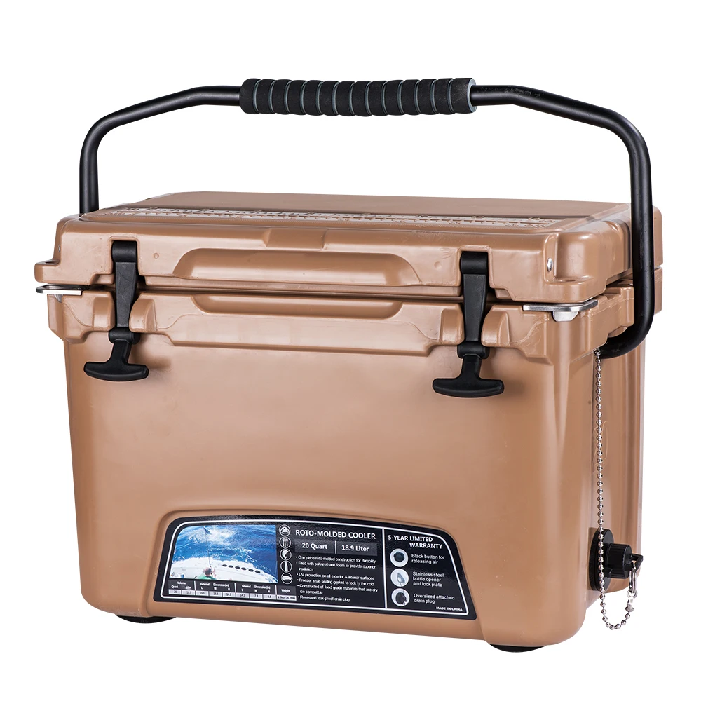 20qt rotomolded ice coolers with pu foam insulation fda hard cooler box
