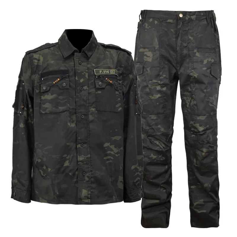 YAKEDA F116 Rip-stop Combat Suit Twill Breathable Tactical Clothes UniformeTactico Camouflage Combat Tactical Uniform