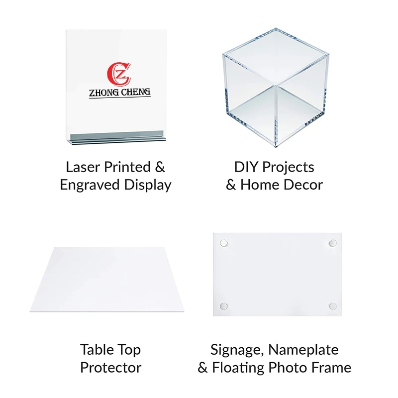 Amazon Supplier 3mm 1/8' 12x24 Inch Square PMMA Lucite Panels Polymethyl Methacrylate Sheets Clear Cast Acrylic Sheets