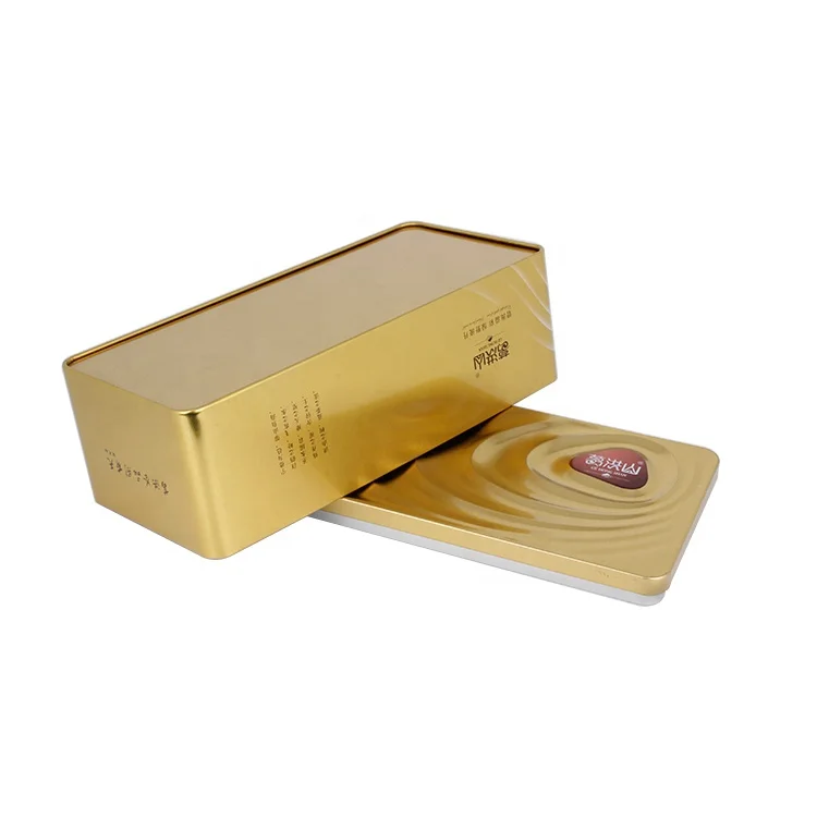 Food grade material tea storage custom wholesale tea tin box with double lid for 500g