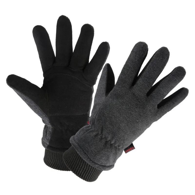 Wholesale Winter Gloves For Men And Women -30F Waterproof Thermal Cold Proof Outdoor Fleece Deerskin Leather Work Winter Glove