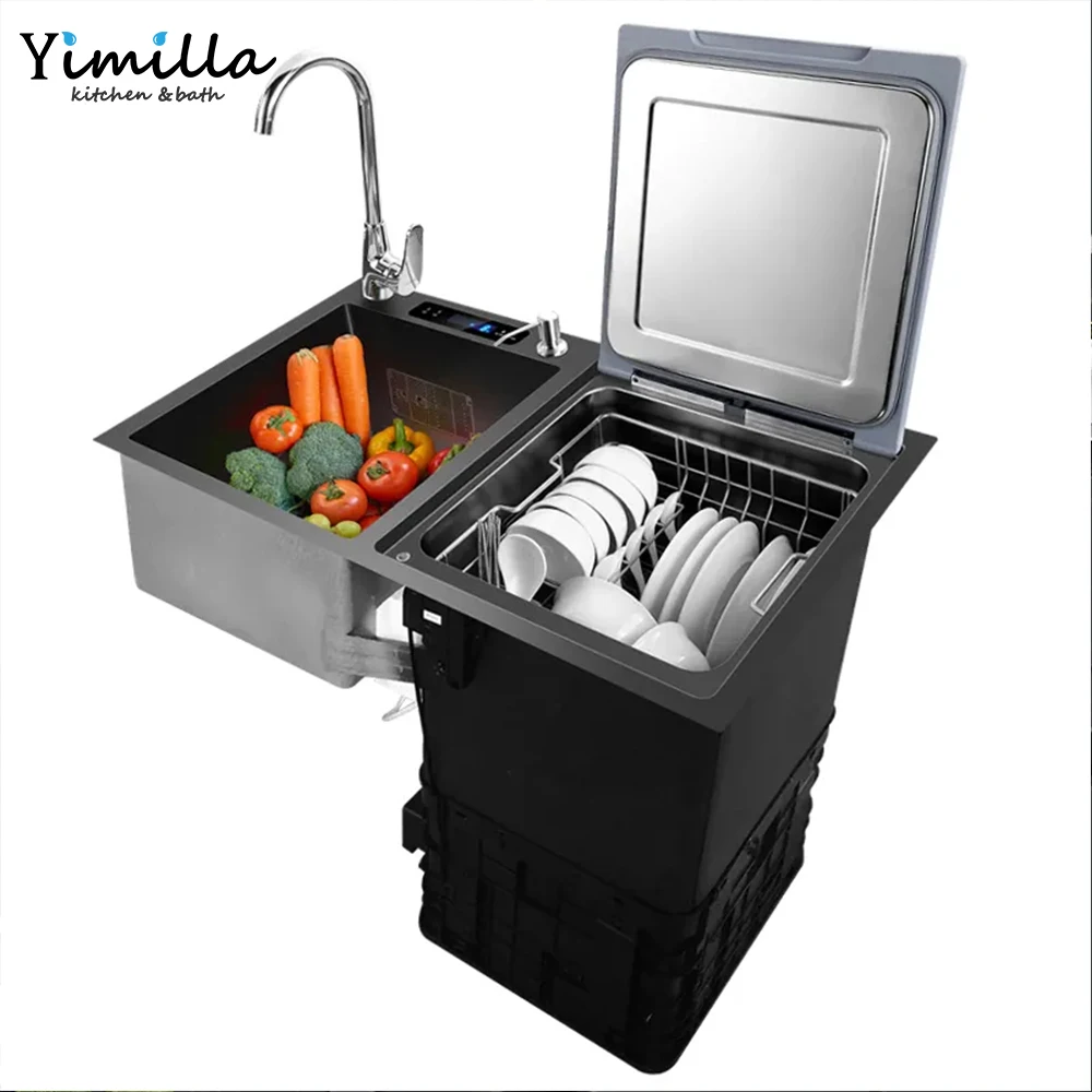 Hot design Dishwasher sink integrated 8 sets of fully automatic household purification ultrasonic dishwasher sinks