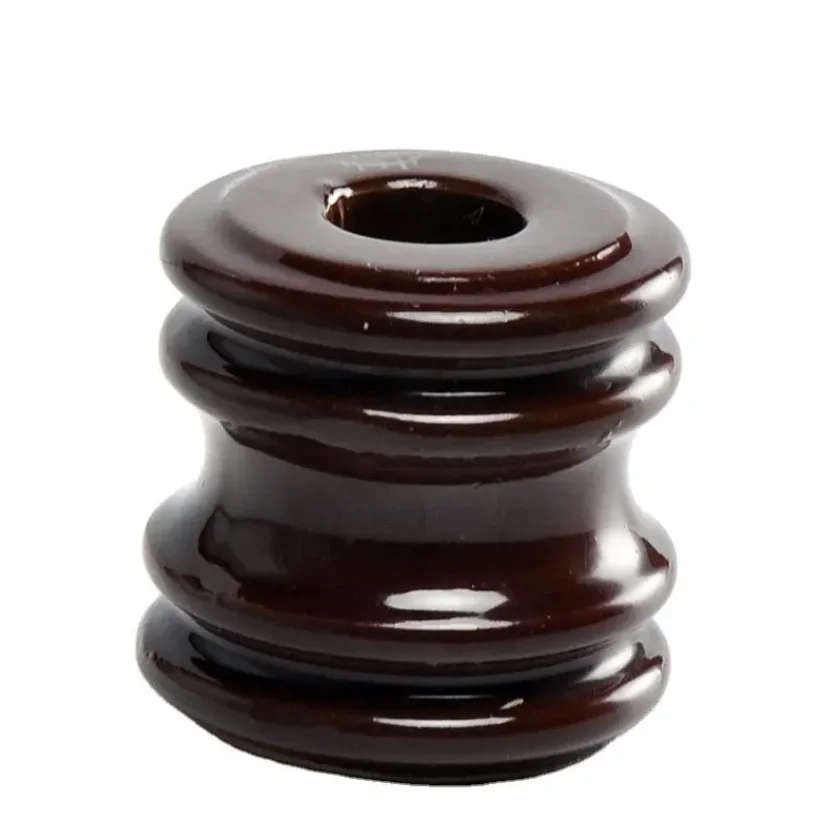 Hongxing Good Quality White and Brown Isolator Porcelain Insulator ANSI 53-1