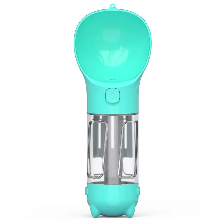 4-in-1 Travel Multifunctional Pet Water Bottle Portable Dog feeder with Food Container for On-The-Go Use