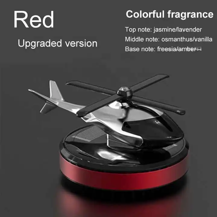 New Metal Solar Car Center Console Seat Type Helicopter Car Aromatherapy Essential Oil Lasting Fragrance Air Freshener