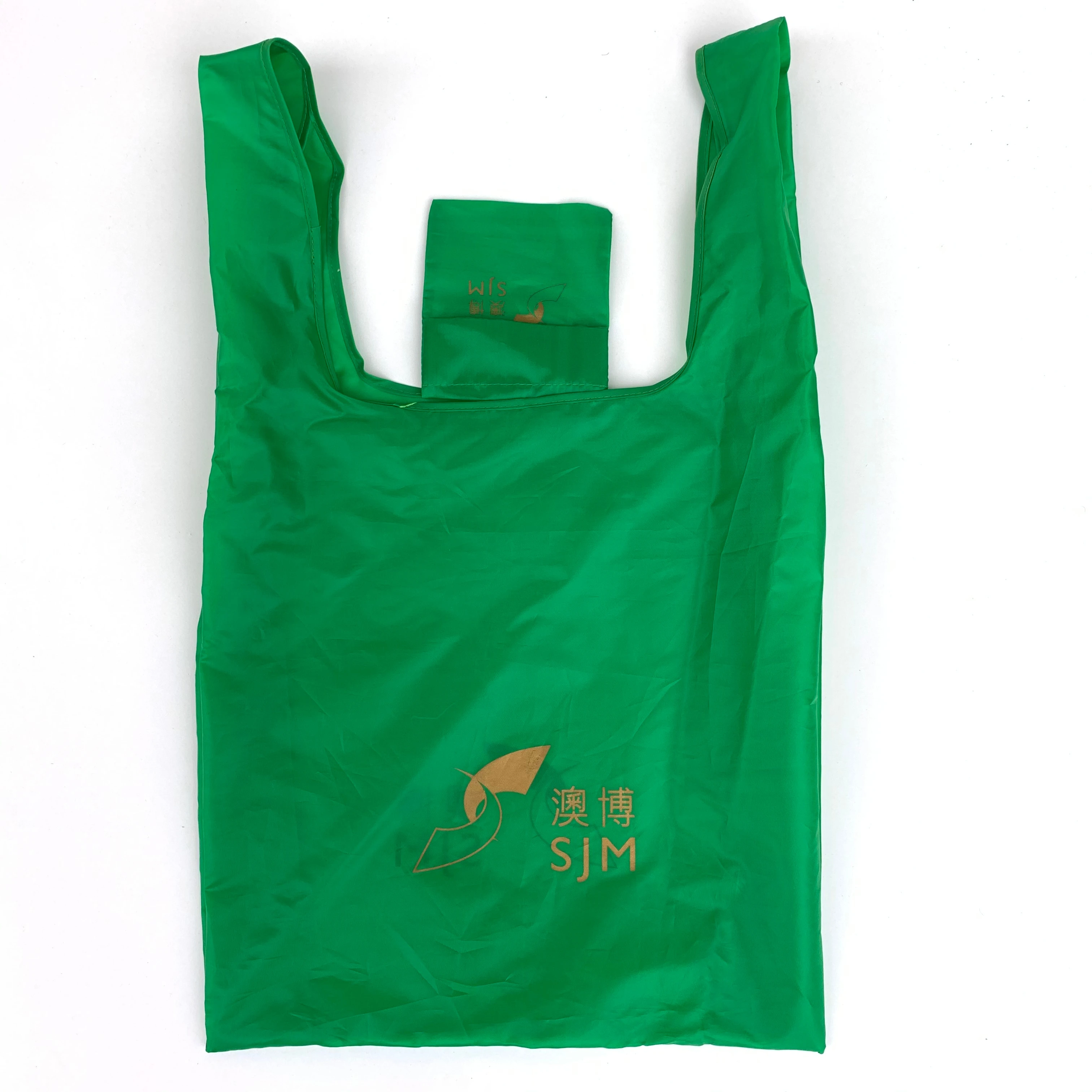 recycled reusable eco-friendly 190t 210d RPET polyester foldable shopping bag for promotion