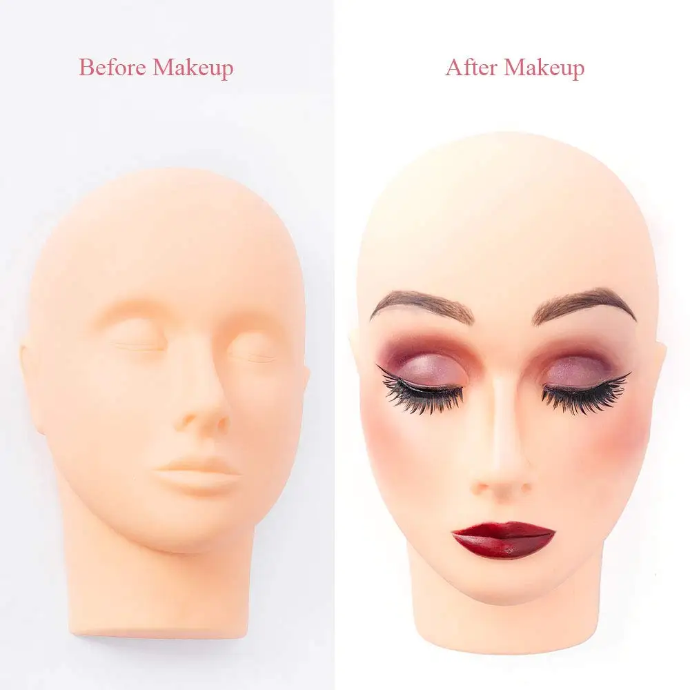 New Arrival real human size Makeup Head Doll For Eyelash Extensions Practice Massage Cosmetology Mannequin Dummy
