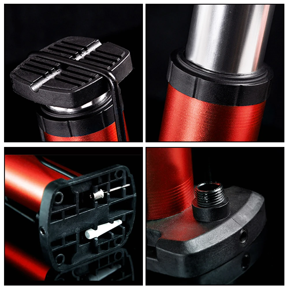 Mini Air Pump Foot Inflatable Compressor For Car Motorcycle Bike Tire 140 Psi High Pressure Foot Inflator With Pressure Gauge