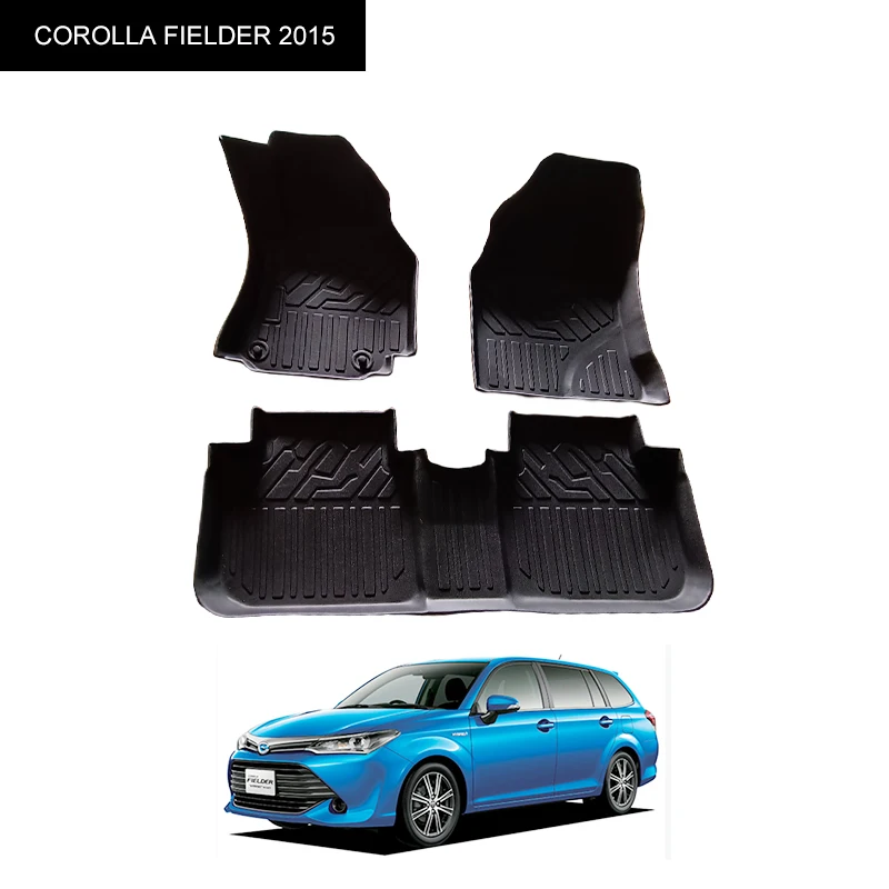 Luxury Car Mats 2024 New All Weather Car Floor Mats Waterproof Car Floor Liners Accessories for COROLLA-FIELDER-2015
