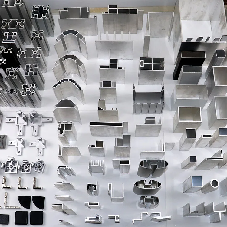 silver anodized T-slot Anodized heavy duty for linear guide aluminum rotura de puente termico extrusione de aluminio perfiles