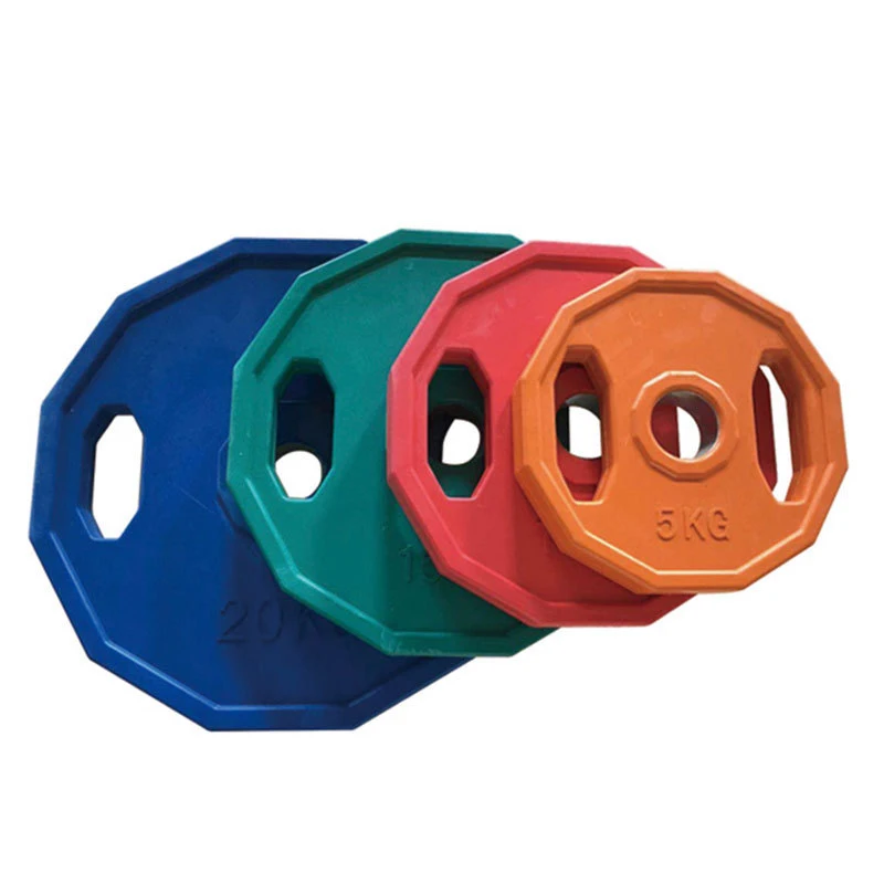 Fitness Equipment 12 Sides Rubber Weight Lifting Plate Set