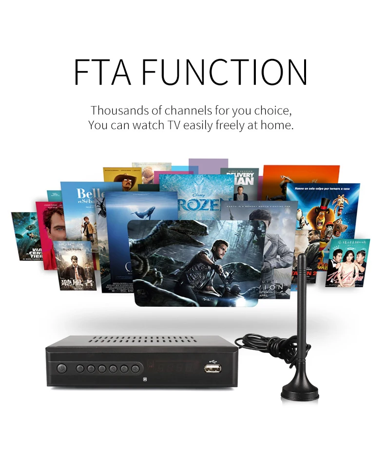 ATSC decoder Digital TV BOX Analog to Digital TV Converter Box FTA TV Decoder FTA Tuner digital set-top box