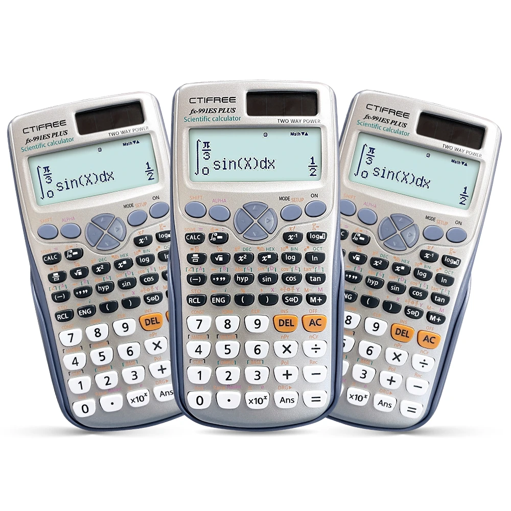 Personalized educational computation assistant: FX-991ES Plus scientific calculator equipped with a 10+2 digit display panel