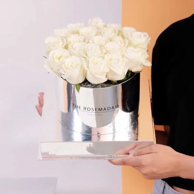 High quality for sale in large quantities roses box luxury cardboard round flower box gift box for valentine day