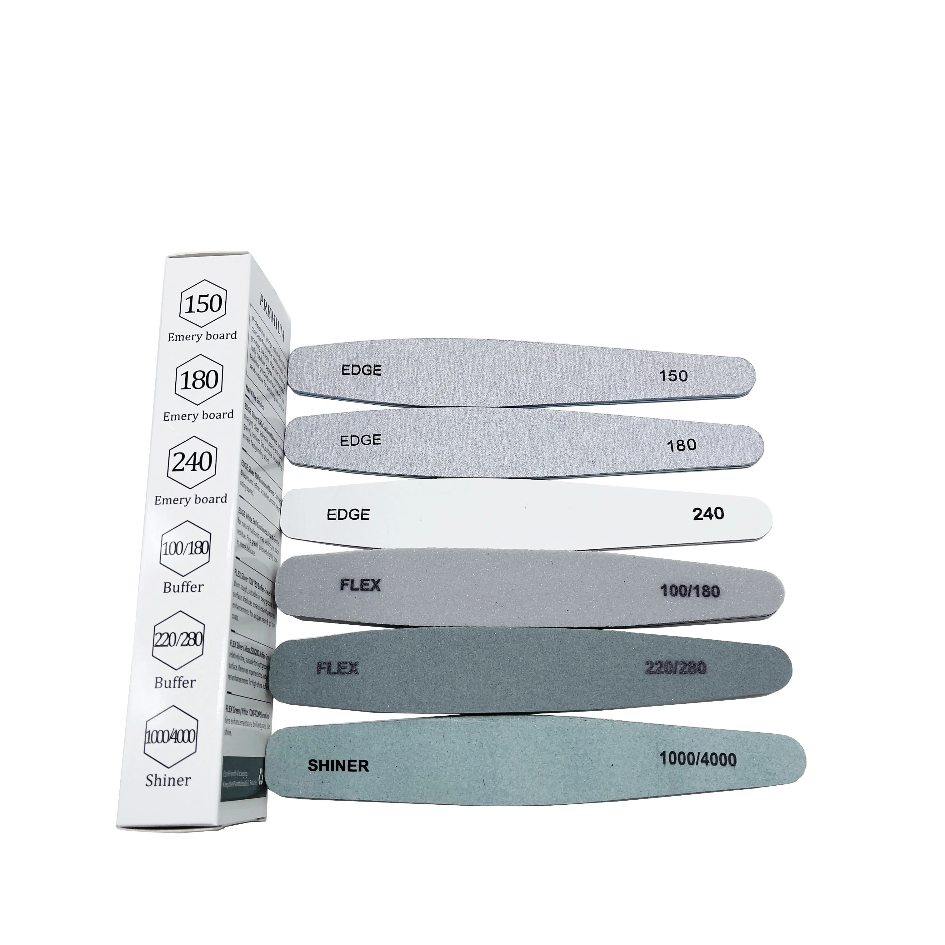 Set of 6pcs Nail Files and Buffer Set with Packing Box Manicure Set