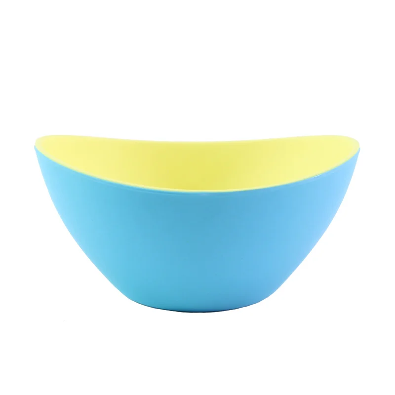 Eco-friendly Bamboo Fiber Oval Salad Bowls, Serving Bowl Set for Cereal, Salad, Dessert, Assorted Colors