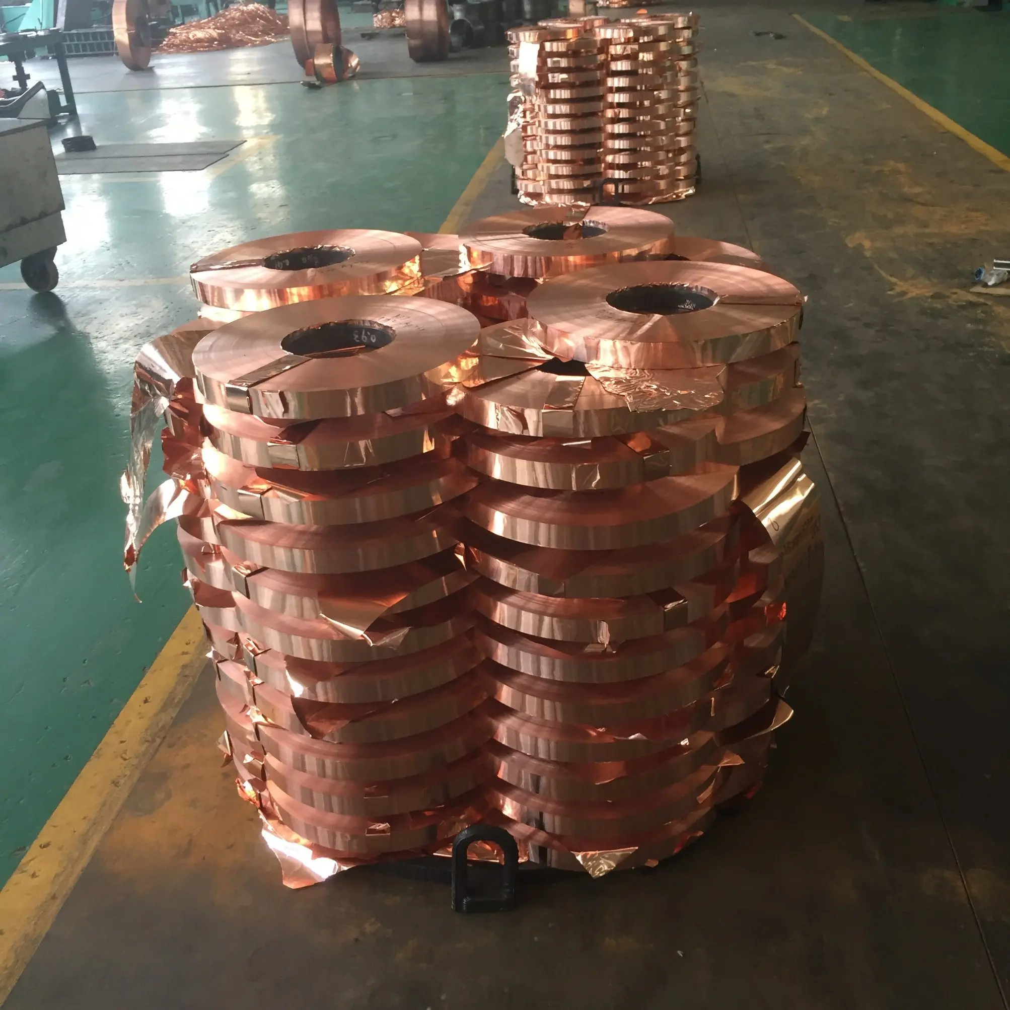 high conductive copper metallic strip 99.99% purity earthing copper foil tape wire cable scrap prices